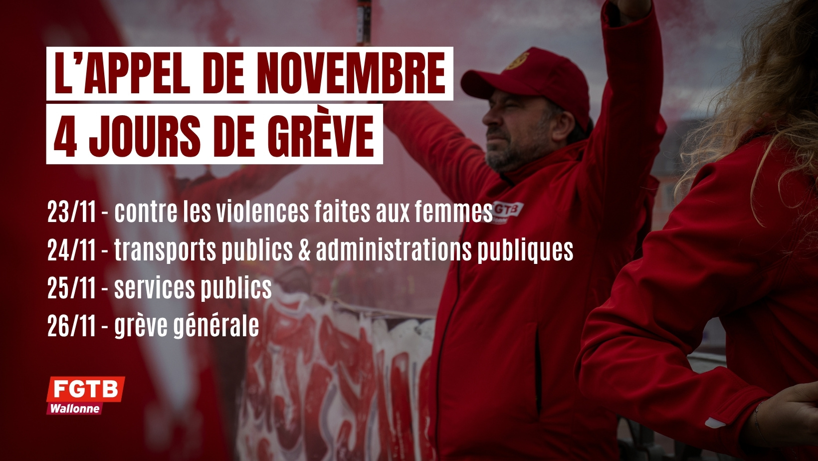 Image Appel de novembre - 4 jours de grève